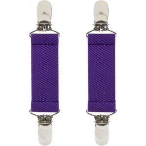Hold’Em 1” Boot Straps Leg Pant Stirrup Elastic Extra Heavy Clips - Purple